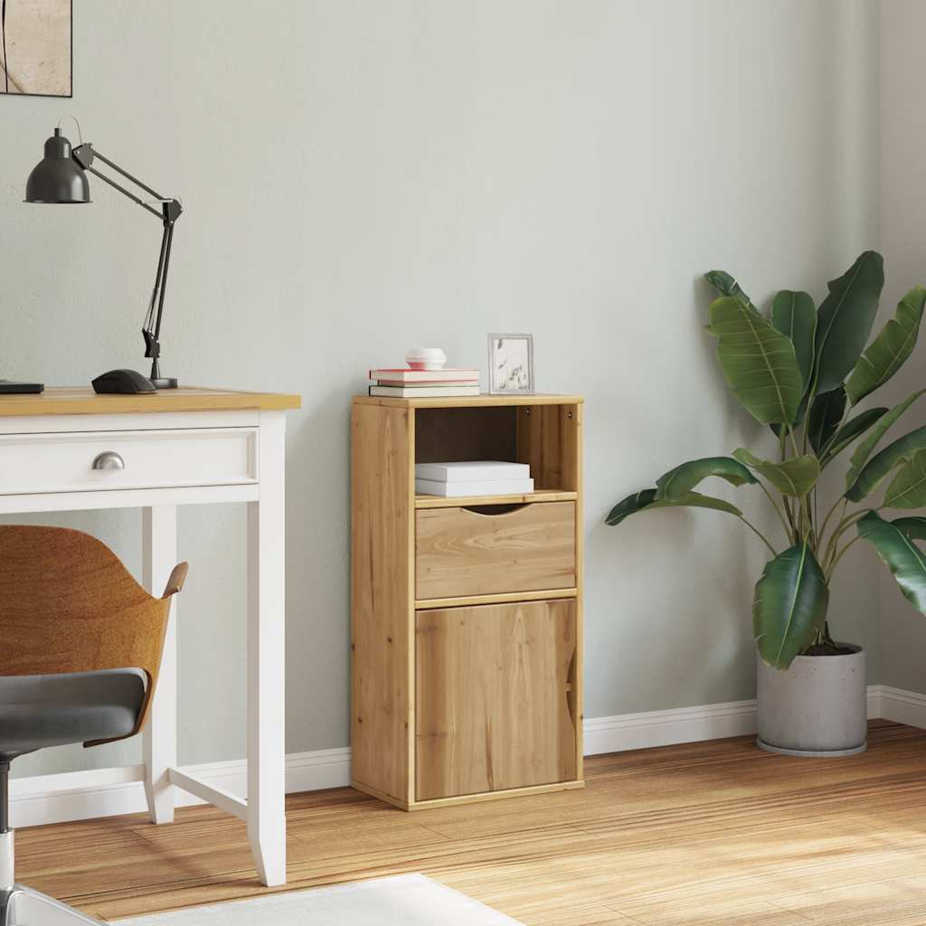 Armoire latérale avec tiroir ODDA 40x24x79 cm bois massif pin