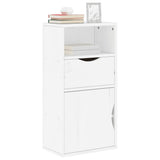 Armoire latérale tiroir ODDA blanc 40x24x79 cm bois massif pin