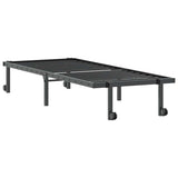 Cadre de lit sans matelas pliable noir 75x190 cm acier