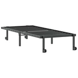 Cadre de lit sans matelas pliable noir 80x200 cm acier