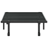 Cadre de lit sans matelas pliable noir 90x190 cm acier