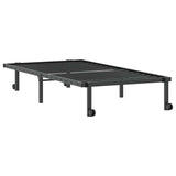 Cadre de lit sans matelas pliable noir 90x190 cm acier