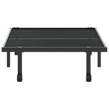 Cadre de lit sans matelas pliable noir 90x200 cm acier