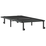 Cadre de lit sans matelas pliable noir 90x200 cm acier