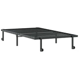 Cadre de lit sans matelas pliable noir 100x190 cm acier