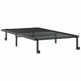 Cadre de lit sans matelas pliable noir 107x203 cm acier