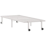 Cadre de lit pliable sans matelas blanc 80x200 cm acier