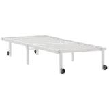 Cadre de lit pliable sans matelas blanc 80x200 cm acier