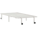 Cadre de lit sans matelas pliable blanc 90x200 cm acier