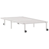 Cadre de lit sans matelas pliable blanc 90x200 cm acier