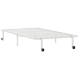 Cadre de lit sans matelas pliable blanc 100x200 cm acier