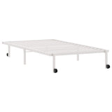 Cadre de lit sans matelas pliable blanc 100x200 cm acier