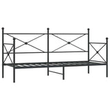 Lit de jour sans matelas noir 75x190 cm acier