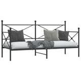 Lit de jour sans matelas noir 75x190 cm acier