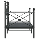 Lit de jour sans matelas noir 75x190 cm acier