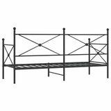 Lit de jour sans matelas noir 75x190 cm acier