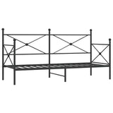 Lit de repos sans matelas noir 80x200 cm acier