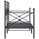 Lit de repos sans matelas noir 80x200 cm acier