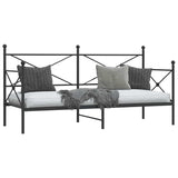 Lit de repos sans matelas noir 90x190 cm acier