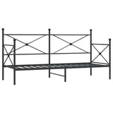 Lit de repos sans matelas noir 90x200 cm acier