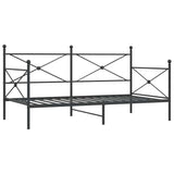 Lit de jour sans matelas noir 100x190 cm acier