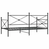 Lit de jour sans matelas noir 100x190 cm acier