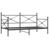 Lit de repos sans matelas noir 100x200 cm acier