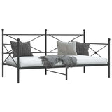 Lit de repos sans matelas noir 107x203 cm acier