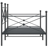 Lit de repos sans matelas noir 107x203 cm acier