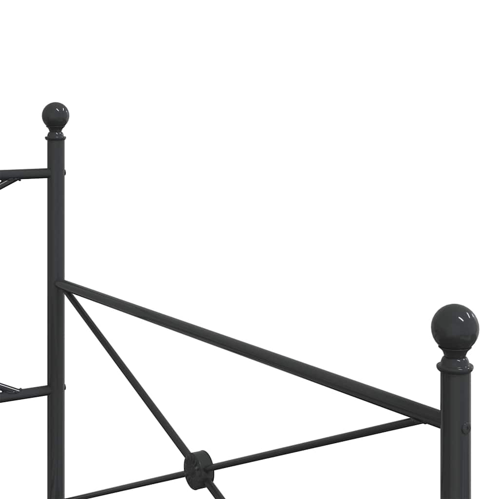 Lit de repos sans matelas noir 107x203 cm acier