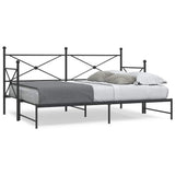 Day bed with trundle without mattress 80x200 cm steel