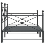 Lit de jour avec gigogne sans matelas noir 107x203 cm acier