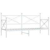 Lit de jour sans matelas blanc 75x190 cm acier