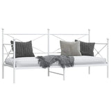 Lit de jour sans matelas blanc 75x190 cm acier