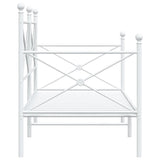 Lit de jour sans matelas blanc 75x190 cm acier