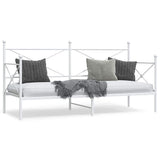 Lit de jour sans matelas blanc 75x190 cm acier