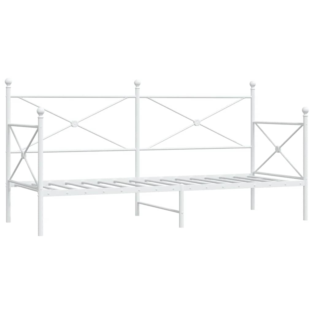 Lit de repos sans matelas blanc 80x200 cm acier