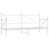 Lit de repos sans matelas blanc 80x200 cm acier