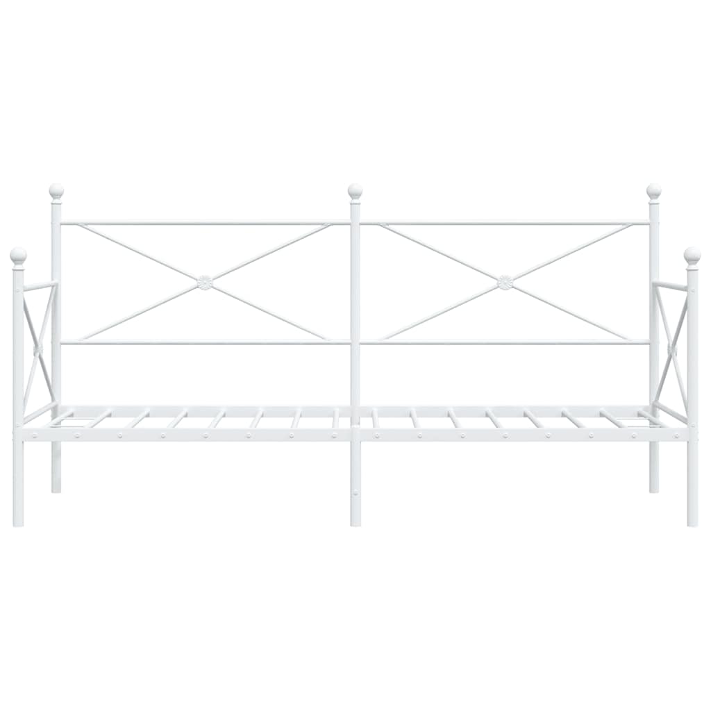 Lit de repos sans matelas blanc 80x200 cm acier