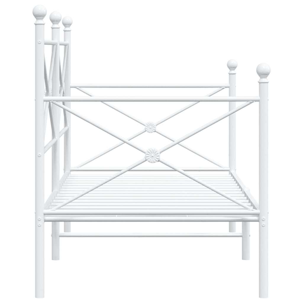 Lit de repos sans matelas blanc 80x200 cm acier