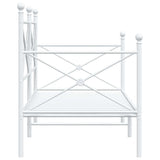 Lit de repos sans matelas blanc 80x200 cm acier