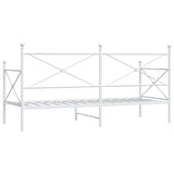 Lit de repos sans matelas blanc 80x200 cm acier