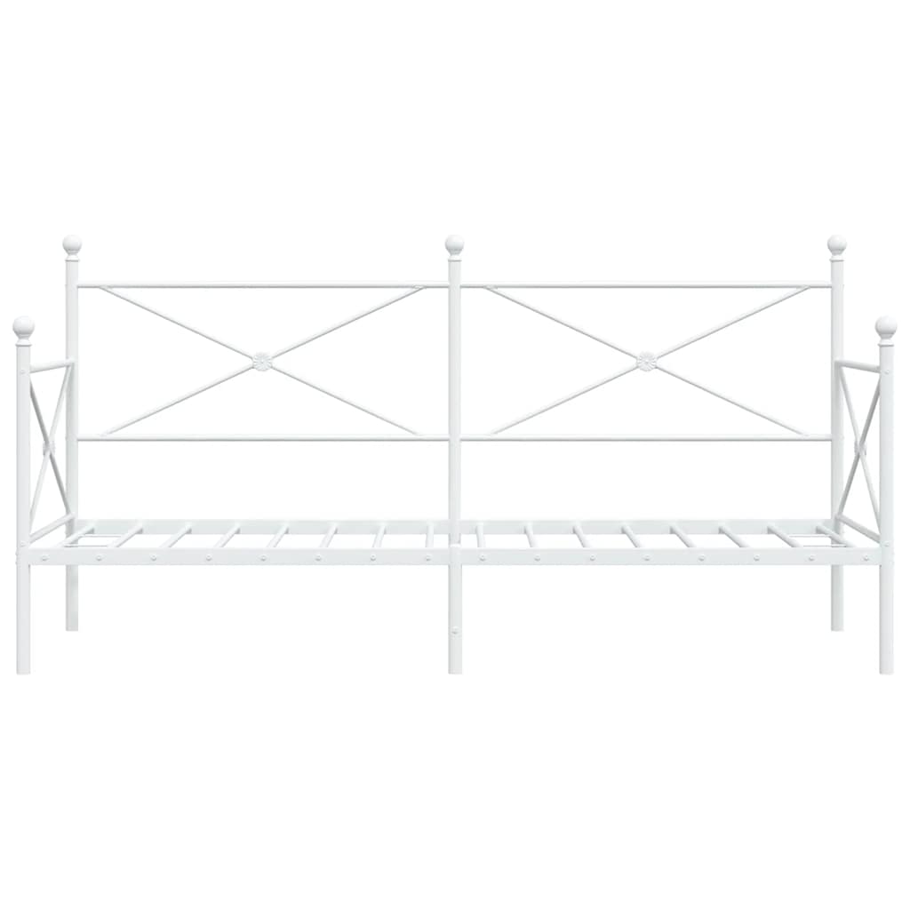 Lit de repos sans matelas blanc 90x200 cm acier