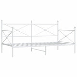 Lit de repos sans matelas blanc 107x203 cm acier