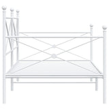 Lit de repos sans matelas blanc 107x203 cm acier