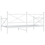 Lit de repos sans matelas blanc 107x203 cm acier