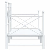 Day bed with trundle without mattress white 75x190 cm