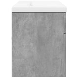 Armoire lavabo de salle de bain avec bassin intégré gris béton