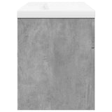 Armoire lavabo de salle de bain avec bassin intégré gris béton