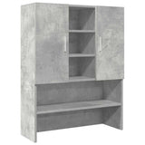 Washing machine cabinets 2pcs gray concrete engineered wood